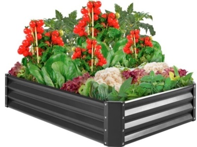 Outdoor Metal Raised Garden Bed for Vegetables, Flowers, Herbs,APPEARS NEW 