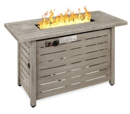 50,000 BTU Steel Propane Gas Fire Pit w/ Auto Ignition - 42in, Appears New&nbsp;