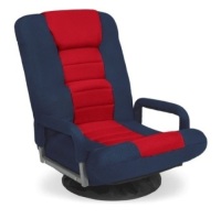 Gaming Floor Chair w/ 360-Degree Swivel, Armrest, Adjustable Backrest, Blue/Red