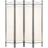 4-Panel Folding Privacy Screen Room Divider Decoration Accent, 6ft