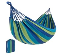 2-Person Brazilian-Style Double Hammock w/ Portable Carrying Bag, Appears New