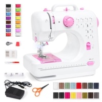 6V Portable Foot Pedal Sewing Machine w/ 12 Stitch Patterns, Appears New, Untested&nbsp;