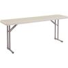 National Public Seating 72 in. Grey Plastic Smooth Surface Folding Seminar Table