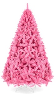 Pink Artificial Fir Christmas Tree w/ Foldable Stand,APPEARS NEW