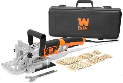 WEN JN8504 8.5-Amp Plate and Biscuit Joiner with Case and Biscuits 