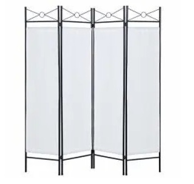 Best Choice Products SKY3027 Home Accents 4 Panel Room Divider White,APPEARS NEW
