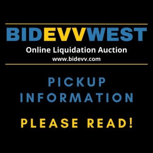 PICKUP INFORMATION FOR BIDEVV WEST LOCATION - PLEASE READ!