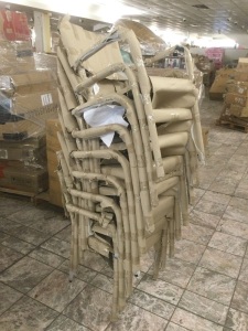 Lot of (8) Pier1 Imports Outdoor Stacking Chairs. Appear New. Auction Co. did not inspect every chair. May contain blemishes