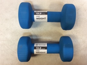 10 LB Hand Weights, Set of 2 - Appear New 