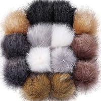Lot of (27)&nbsp;Bememo 14 Pieces Hat Faux Fur Pom Pom Balls - Appear New&nbsp;&nbsp;