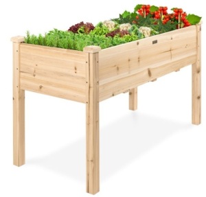 Raised Garden Bed, Elevated Wood Garden Planter Stand, 48x24x30in