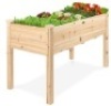 Raised Garden Bed, Elevated Wood Garden Planter Stand, 48x24x30in