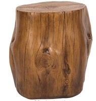 Ball & Cast Concrete Stool End Table, 16.5"H, Brown