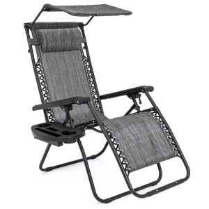BCP # 3248 : Folding Zero Gravity Recliner  Patio  lounger Chair 
