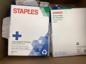 Box of 6 Staples Heavyweight Multipurpose Paper, E-Comm Return, Retail 92.34