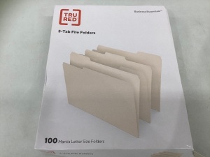 Staples 3 Tab File Folders, E-Comm Return, Retail 64.99