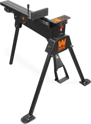 WEN WA600 600-Pound Capacity Portable Clamping Saw Horse Work Bench with Non-Marring Jaws 