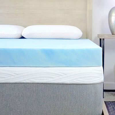 Sure2Sleep Gel Swirl Memory Foam Mattress Topper 2-Inch, Full 