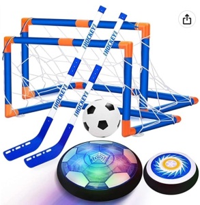 Hover Hockey Soccer Ball Set, Powers Up, Appears new, Retail 29.99