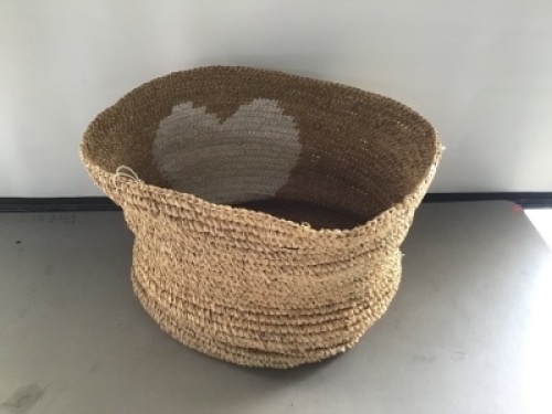 Raffia Heat Basket, Like New, Retail - $59
