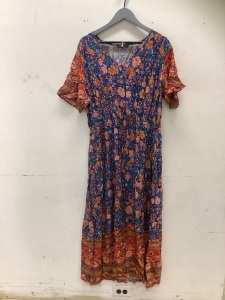 PRETTYGARDEN Women's V Neck Dress, XL, E-Comm Return, Retail 48.99