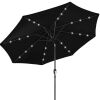 Solar LED Lighted Patio Umbrella w/ Tilt Adjustment, UV-Resistance - 10ft