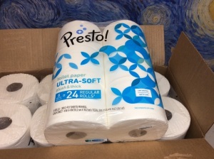 Presto Ultra-Soft Toilet Paper, 24 Rolls Total - New