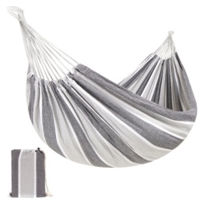 2-Person Brazilian-Style Double Hammock w/ Portable Carrying Bag, Steel