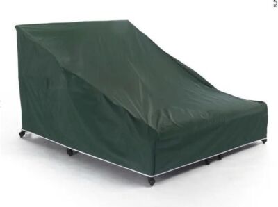 Lot of (2) Green Double Chaise Lounge Covers 