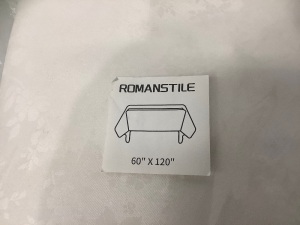 Romanstile Jacquard Rectangle Tablecloth 60x120, Appears new, Retail 21.99