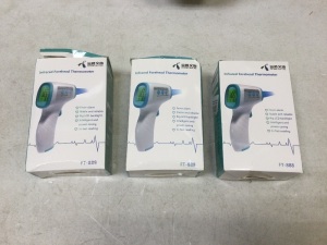 Lot of (3) Infrared Forehead Thermometers. Appear New. Untested