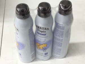 HAWAIIAN TROPIC SUNSCREEN OZONO SPRAY SPF 50 180 ML,****12 A BOX****APPEARS NEW