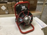 50 ft. x 3/8" Diameter Electric Drain Cleaning Machine for 1"-4" Pipes. Appears New
