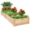 8x2ft Wooden Raised Garden Bed Planter