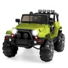 12V Kids Ride-On Truck Car Toy w/ 3 Speeds, LED, Remote, Bluetooth, Green, Appears New