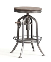 Pottery Barn, Pittsburgh Adjustable Height Bar Stool, Bronze, Like New, Retail - $299