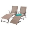 Set of 2 Outdoor Patio Chaise Recliner Lounge Chairs w/ Rust-Resistant Frame,NEW