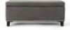 Christopher Knight Home Carl Traditional Microfiber Storage Ottoman, Slate - New&nbsp;&nbsp;