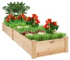 8x2ft Wooden Raised Garden Bed Planter for Garden, Lawn, Yard,APPEARS NEW