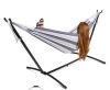 2-Person Brazilian-Style Double Hammock w/ Carrying Bag and Steel Stand,APPEARS NEW