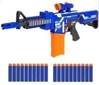 Best Choice Products Kids Motorized Foam Dart Blaster, Toy Combat Battle Set w/ Electric Motor, High-Capacity Drum, 20 Soft Darts, Long Distance Shooting - Multicolor