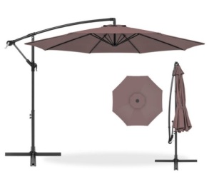 Offset Hanging Patio Umbrella - 10ft, Deep Taupe