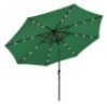 Solar LED Lighted Patio Umbrella w/ Tilt Adjustment, UV-Resistance - 10ft, Green