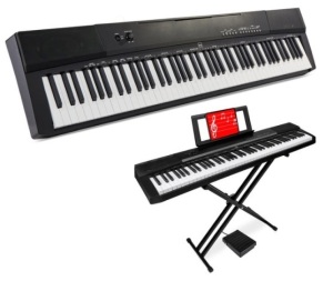 88-Key Digital Piano Set w/ Semi-Weighted Keys, Stand, Sustain Pedal