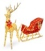 Lighted Christmas Reindeer & Sleigh Outdoor Decor Set w/ LED Lights