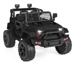 12V Kids Ride-On Truck Car w/ Parent Remote Control, Spring Suspension, Black