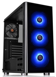 Thermaltake V200 Tempered Glass RGB Edition Mid-Tower Chassis, New w/ Damage, Retail 84.99