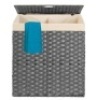 Double Laundry Hamper Basket w/ Easy Assembly, Liner Bag, Appears New