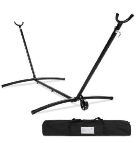 Portable Heavy-Duty Steel Hammock Stand w/ Built-In Wheel, Case - 9ft, Appears New