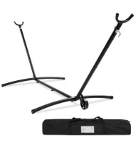 Portable Heavy-Duty Steel Hammock Stand w/ Built-In Wheel, Case - 9ft, Appears New
